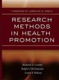 Research Methods in Health Promotion