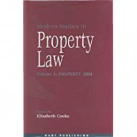 Modern Studies in Property Law Volume 1 (Property 2000)