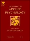 Encyclopedia of Applied Psychology Vol.1