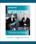 Interviewing : Principles and Practices