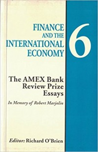 Finance and the International Economy : 6