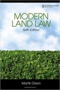 Modern Land Law 6th ed.