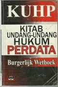 KUHP : Kitab Undang-undang Hukum Perdata