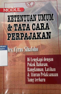 Ketentuan Umum & Tata Cara Perpajakan