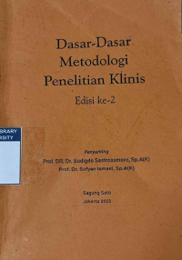Dasar-dasar Metodologi Penelitian Klinis Ed.2