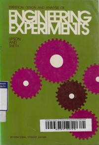 Statistical Design and Analysis Of Engineering Experiments