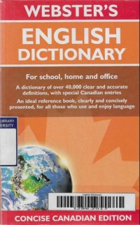 Webster's English Dictionary : For school, home and office