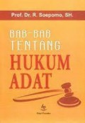 Bab-Bab tentang Hukum Adat