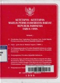 Ketetapan-ketetapan Majelis Permusyawaratan Rakyat Republik Indonesia Tahun 1998