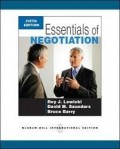 Essentials of Negotiation 5th ed.