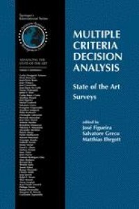 Multiple Criteria Decision Analysis : Satate of the Art Surveys