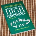 Managing for High Performance